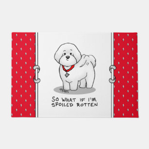 Tapete Engraçado Cachorro Vermelho Rotten Bichon - Bonit