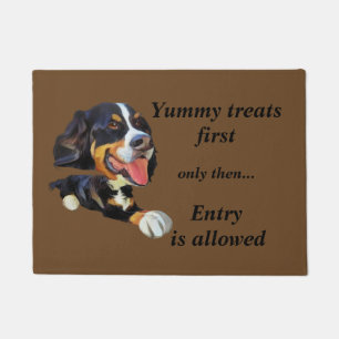 Tapete Engraçado Cartoon Bernese Mountain Dog Doormat