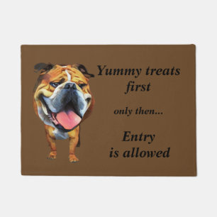 Tapete Engraçado Cartoon Bulldog Doormat