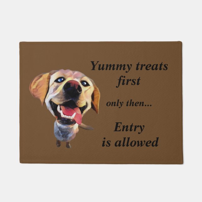 Tapete Engraçado Cartoon Labrador Retriever Doormat (Frente)