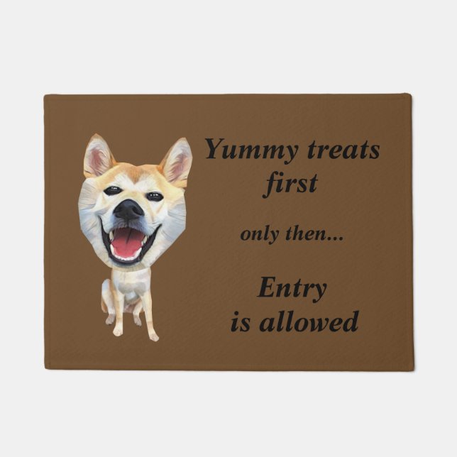 Tapete Engraçado Cartoon Shiba Inu Dog Doormat (Frente)