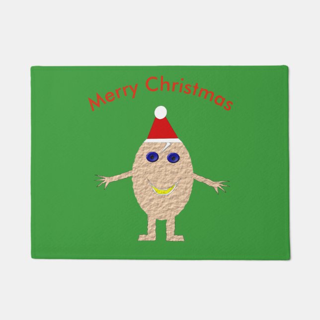 Tapete Engraçado Chapéu de Natal (Frente)