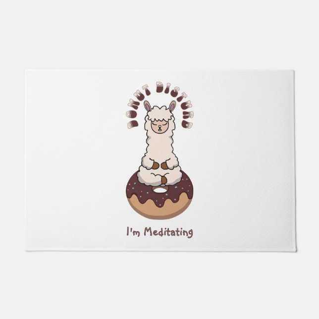 Tapete Engraçado Distúrbio de Rosquinha Bonito Personaliz (Frente)