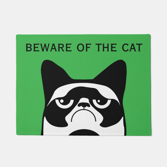 Tapete Engraçado Gato Irritado (Frente)