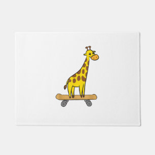 Tapete Engraçado Girafa Lover Giraffe Skateboard