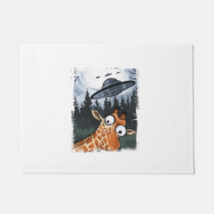 Tapete Engraçado Giraffe UFO Zoo Animal Esquisito Memória