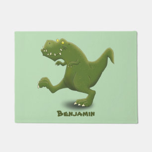 Tapete Engraçado humor de desenho animado de T rex dinoss