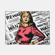 Engraçado humor de moda Mulher perigosa Jornal