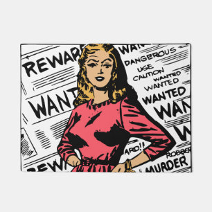 Tapete Engraçado humor de moda Mulher perigosa Jornal