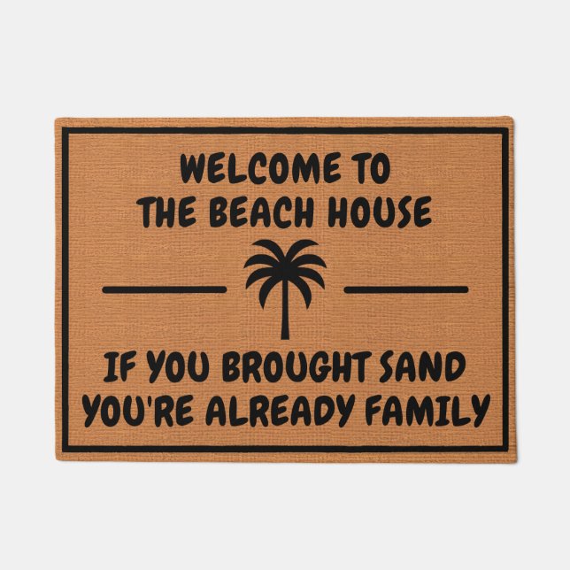Tapete Engraçado Humor Tropical Beach House Rustic Minima (Frente)