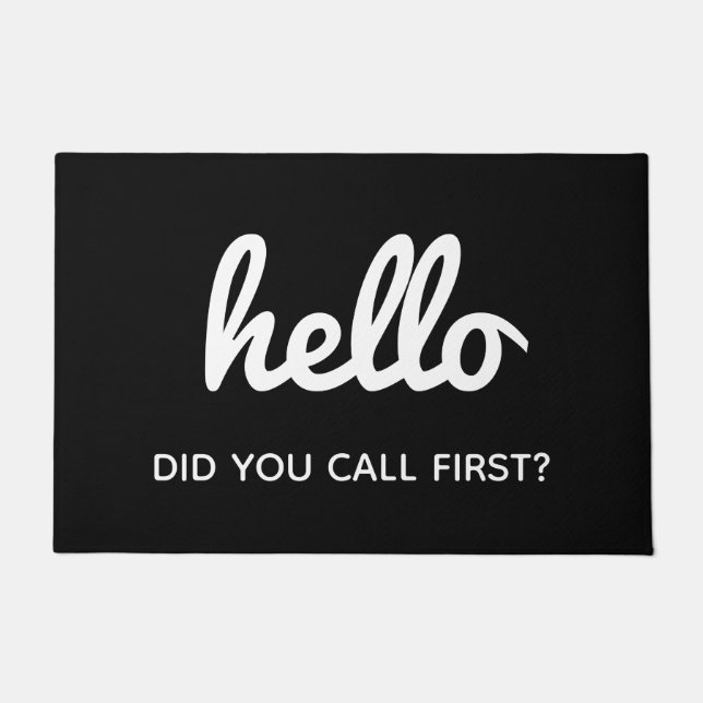 Tapete Engraçado Humorista Alô Negro e Branco (Frente)