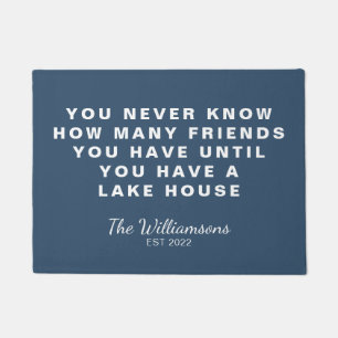 Tapete Engraçado Lago Amigos Citação Personalizada Azul