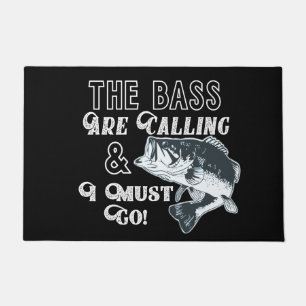 Tapete Engraçado Largemouth Bass Citação de Boas-vindas M