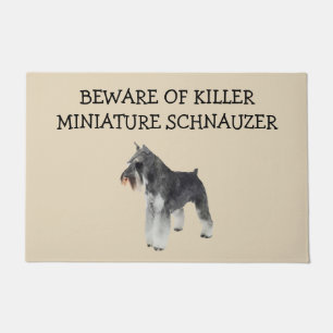 Tapete Engraçado Miniatura Schnauzer Dog Breed Bem-vindo
