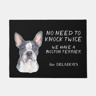Tapete Engraçado Não Precisar Chutar Boston Terrier Doo