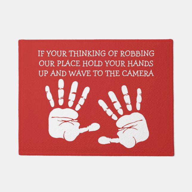 Tapete Engraçado Piada de segurança indesejável (Frente)