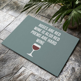 Tapete Engraçado Poema de Vinho - Vinho é Poesia Vermelha