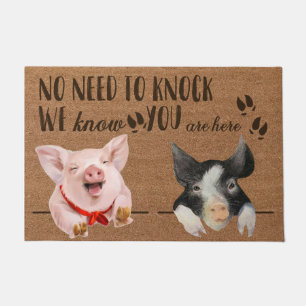 Tapete Engraçado Porteiro, Presentes De Pig Lover Rug