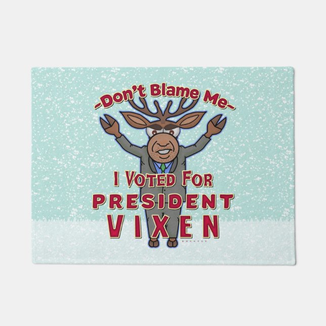 Tapete Engraçado Presidente Vixen Reindeer Política (Frente)