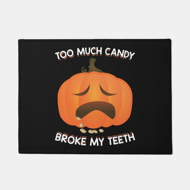 Tapete Engraçado Pumpkin Halloween Candy Gift (Frente)