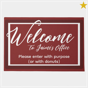 Tapete Engraçado Red Custom Name Office Workplace Door Ma