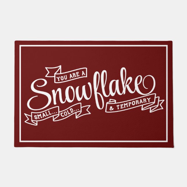 Tapete Engraçado Sarcástico Snowflake Humor do Milênio (Frente)