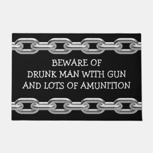 Tapete Engraçado Segurança Bem-vindo à Porta