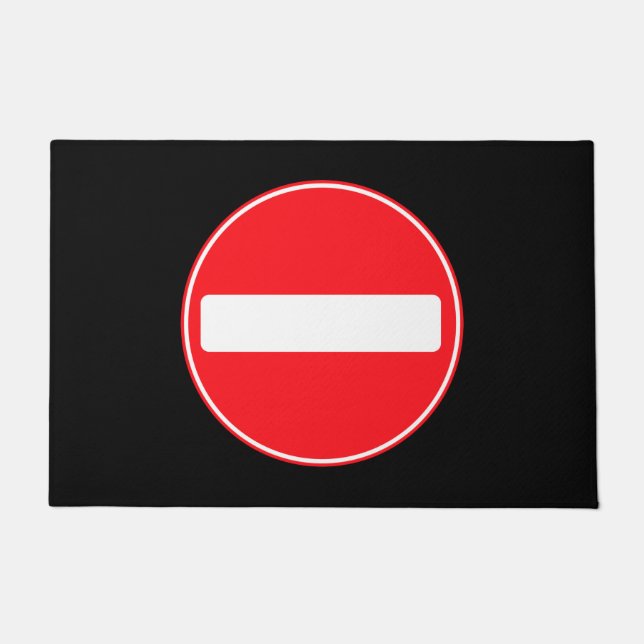 Tapete Engraçado Símbolo "Não Entre" Introduzir Anti-Soci (Frente)