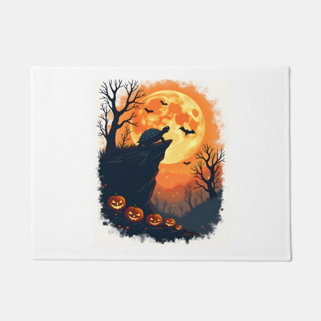 Tapete Engraçado Tortoise Halloween Silhouette Spooky Tor (Frente)