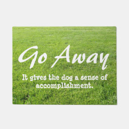 Tapete Engraçado vai a esteira bem-vinda ausente - cão