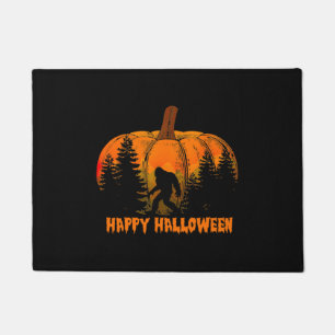 Tapete Engraçado Vintage Bigfoot Pumpkin no Halloween Tri