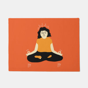 Tapete Engraçado Zen Bem-vindo à Porta Mat