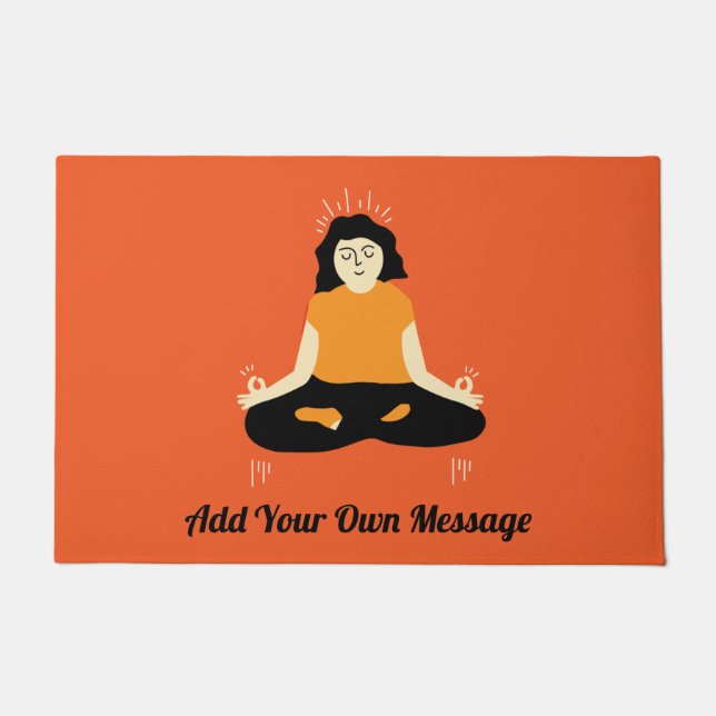 Tapete Engraçado Zen Bem-vindo à Porta Mat (Frente)