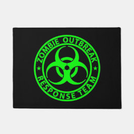 Tapete Equipe de Resposta a Surtos de Zumbis Verde Neon