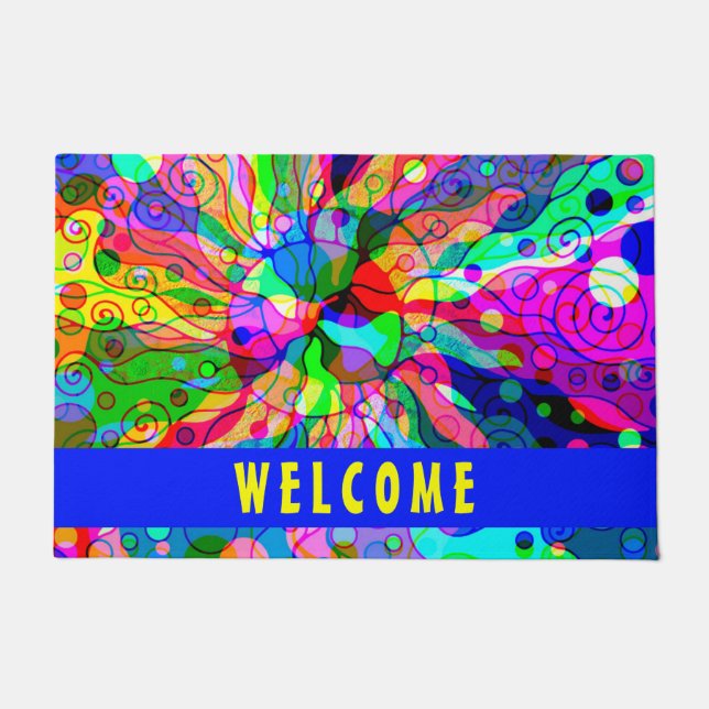 Tapete Esboço de arte fantasiosa - Abstrato Neon Shift 1 (Frente)