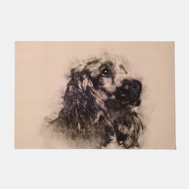 Tapete Esboço de cocker spaniel do inglês (Frente)