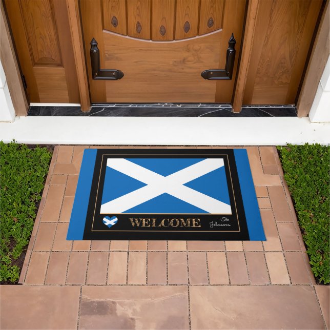 Tapete Escócia & Scottish Flag house mat /sport Welcome (Ar livre)