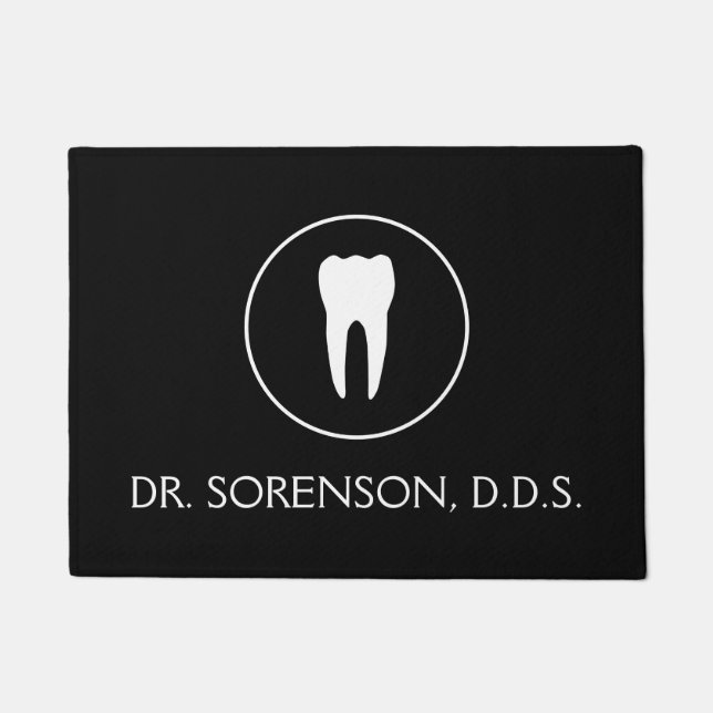 Tapete Escolha seu Doormat do nome do dentista da cor (Frente)