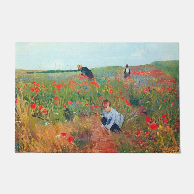 Tapete Escolhendo Flores num Campo, Mary Cassatt (Frente)