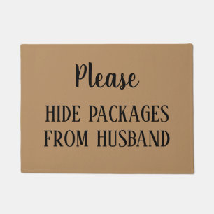Tapete Esconda por favor pacotes do doormat do marido