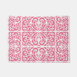 Tapete Escroque rosa e branco