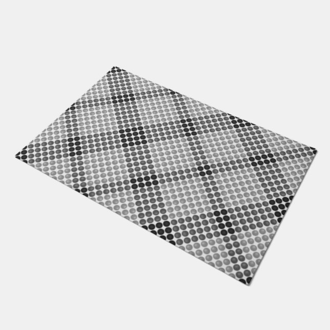 Tapete Esferas ou buracos negros a cinzas, quadrados alin (Inclinado)