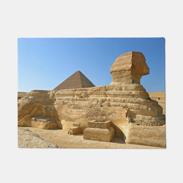 Tapete Esfinge excelente de Giza com a pirâmide Khafre -  (Frente)