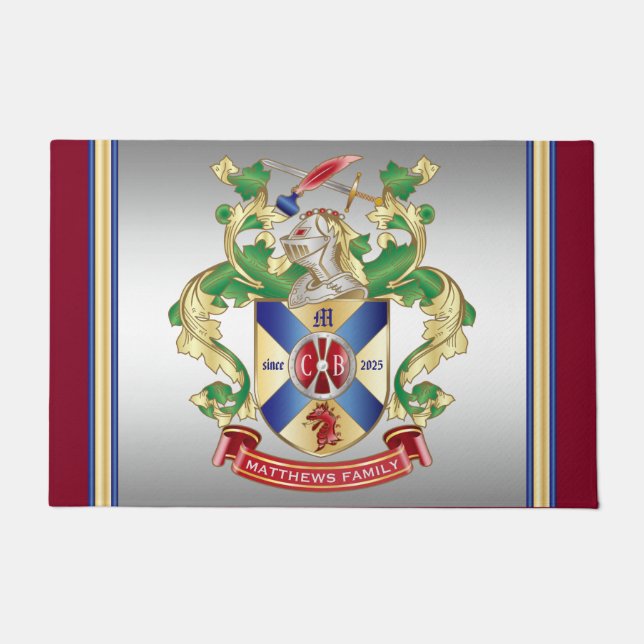 Tapete Espada do Dragão do Knight da Família Monogramas (Frente)