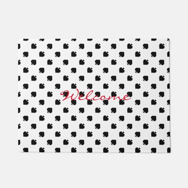 Tapete Espadas pretas espelhadas em branco (Frente)