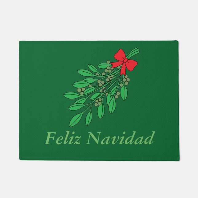 Tapete Espanhol customizável Feliz Navidad (Frente)