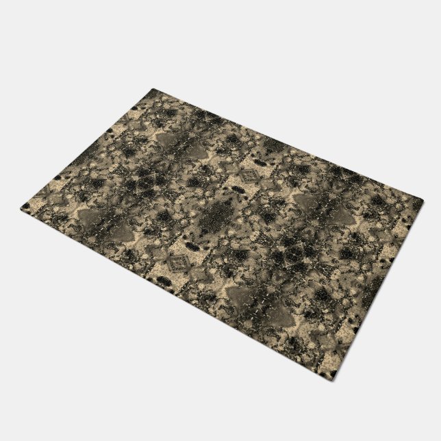 Tapete Espelho com aspecto veloz, monocolor bege clássico (Inclinado)