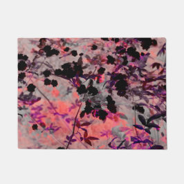 Tapete Espelho das flores pretas vermelhas Arte design