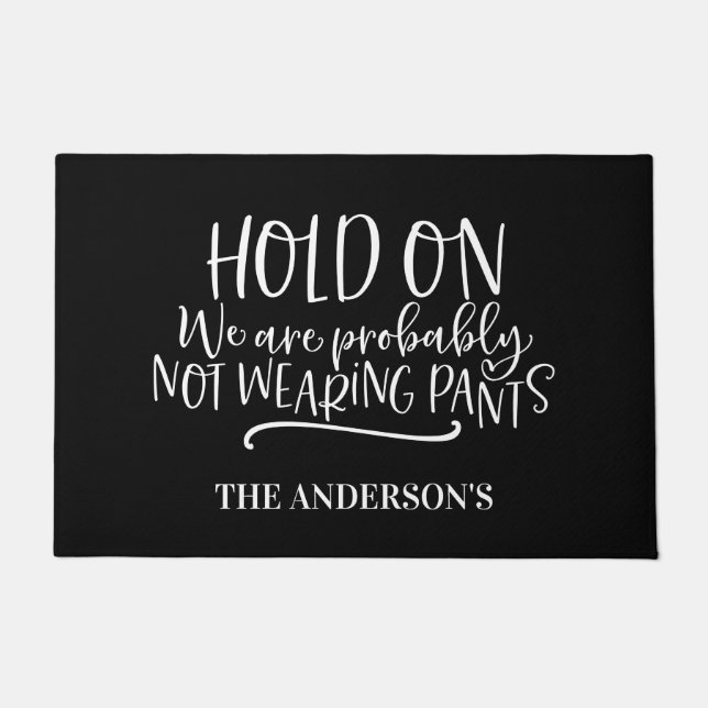 Tapete Espera - Não Vestir Calças (Frente)