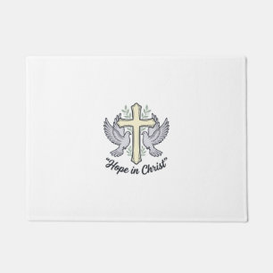 Tapete Esperança em Cristo Pombo Cruz Design Cristão Vint
